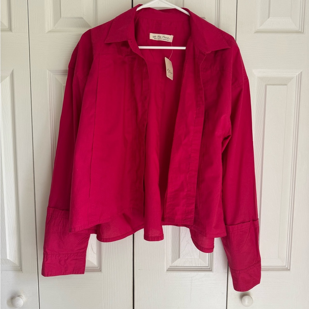 We the Free Pink Button-Down Shirt